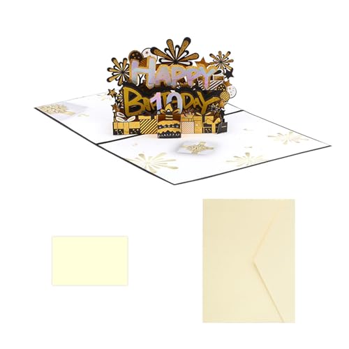 RETUOLWAG Delicate Popup Geburtstagskarte Elegante Geburtstagsfeierkarte Mit Popup Designs EIN Schreibraum Grußkarten von RETUOLWAG