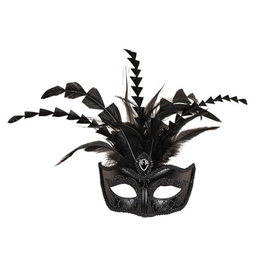 RETUOLWAG Federmaske, Venezianer, Halloween, Karneval, Party, Tanz, Abschlussball, Maske, Halbgesicht, Augenmaske, Venezianer, Damen, für Maskeraden RETUOLWAG Federmaske, Venezianer, Halloween, Karneval, Party, Tanz, Abschlussball, Maske, Halbgesicht, Augenmaske, Venezianer, Damen, für Maskeraden von RETUOLWAG