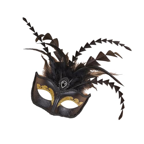 RETUOLWAG Federmaske, Venezianer, Halloween, Karneval, Party, Tanz, Abschlussball, Maske, Halbgesicht, Augenmaske, Venezianer, Damen, für Maskeraden RETUOLWAG Federmaske, Venezianer, Halloween, Karneval, Party, Tanz, Abschlussball, Maske, Halbgesicht, Augenmaske, Venezianer, Damen, für Maskeraden von RETUOLWAG
