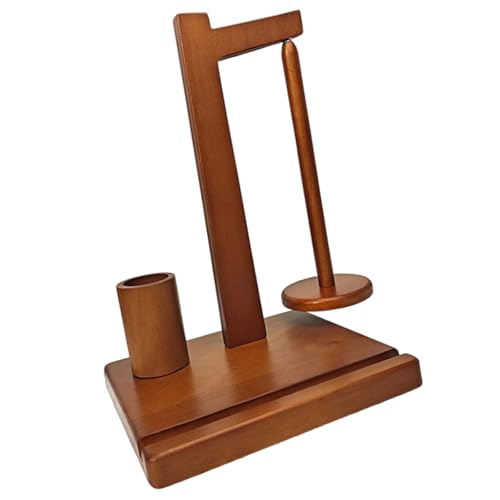 RETUOLWAG Garnhalter aus Holz zum Häkeln, Stricken, multifunktionaler Garnhalter, Spender mit Handy-Ständer und Häkelnadelhalter RETUOLWAG Garnhalter aus Holz zum Häkeln, Stricken, multifunktionaler Garnhalter, Spender mit Handy-Ständer und Häkelnadelhalter von RETUOLWAG