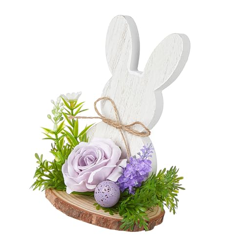 RETUOLWAG Handgeschnitzte Osterhasen-Skulptur aus Holz für Wohnzimmer oder Kinderzimmer RETUOLWAG Handgeschnitzte Osterhasen-Skulptur aus Holz für Wohnzimmer oder Kinderzimmer von RETUOLWAG