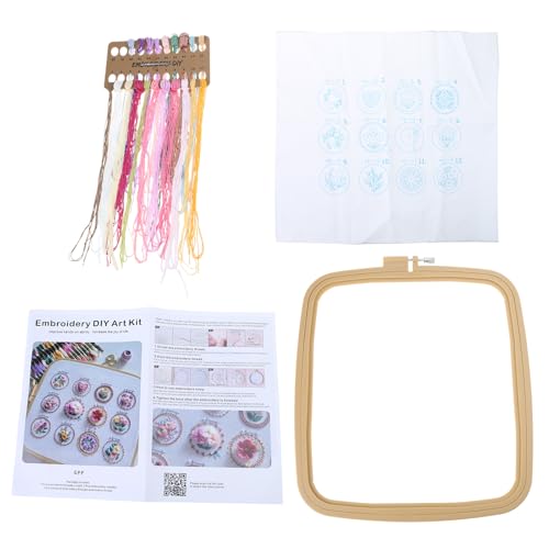 RETUOLWAG Kleine Blumenrahmen-Stickerei-Kits, Stickerei-Set, handgefertigte Kreuze, Stickerei-Starter-Kits RETUOLWAG Kleine Blumenrahmen-Stickerei-Kits, Stickerei-Set, handgefertigte Kreuze, Stickerei-Starter-Kits von RETUOLWAG