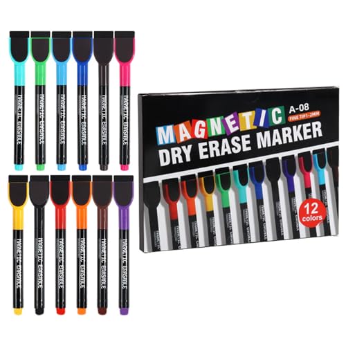 RETUOLWAG Magnetmarker Stift Mit Radiergummi 12 Farbe Whiteboard Marker Für Schulbüro Whiteboards Pin Board Flipchart Marke Whiteboard Marker RETUOLWAG Magnetmarker Stift Mit Radiergummi 12 Farbe Whiteboard Marker Für Schulbüro Whiteboards Pin Board Flipchart Marke Whiteboard Marker von RETUOLWAG