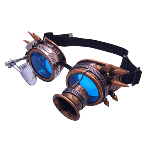 RETUOLWAG Punk Cyber Gotik Cosplay Sonnenbrille Vintage Sterevunk Brille Halloween Gesicht mit Gummiband Geschenke RETUOLWAG Punk Cyber Gotik Cosplay Sonnenbrille Vintage Sterevunk Brille Halloween Gesicht mit Gummiband Geschenke von RETUOLWAG