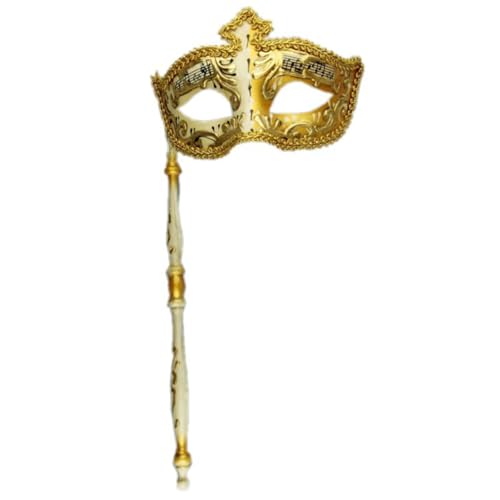 RETUOLWAG Retro-Musiknoten-Maskerade, Halloween-Kostüm mit Haltestab, Party, Karneval, Venezianer, Karneval, Halloween, Venezianer RETUOLWAG Retro-Musiknoten-Maskerade, Halloween-Kostüm mit Haltestab, Party, Karneval, Venezianer, Karneval, Halloween, Venezianer von RETUOLWAG
