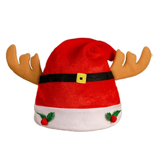 RETUOLWAG Weihnachtsmütze mit Rentier-Motiv, Festival-Requisiten, Weihnachtsmannmütze, Partyzubehör, Kopfbedeckung für Erwachsene und Kinder RETUOLWAG Weihnachtsmütze mit Rentier-Motiv, Festival-Requisiten, Weihnachtsmannmütze, Partyzubehör, Kopfbedeckung für Erwachsene und Kinder von RETUOLWAG