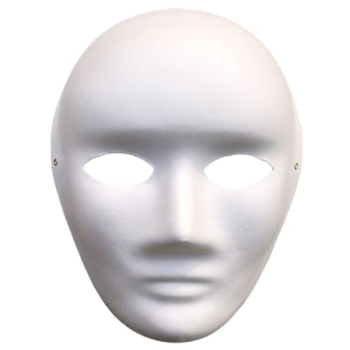 RETUOLWAG Weißes lackierbares Kostüm, Vollgesicht, bemalbar, weiß, einfarbig für Dekorationen RETUOLWAG Weißes lackierbares Kostüm, Vollgesicht, bemalbar, weiß, einfarbig für Dekorationen von RETUOLWAG
