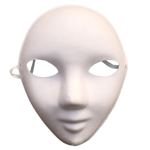 RETUOLWAG Weißes lackierbares Kostüm, Vollgesicht, bemalbar, weiß, einfarbig für Dekorationen RETUOLWAG Weißes lackierbares Kostüm, Vollgesicht, bemalbar, weiß, einfarbig für Dekorationen von RETUOLWAG