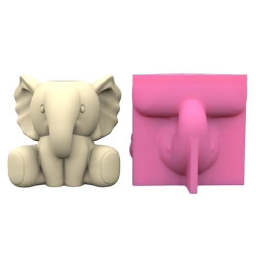 Silikonform, Blumentöpfe, Pflanzgefäße, Elefant, Stifthalter, Epoxidharz-Formen von RETUOLWAG