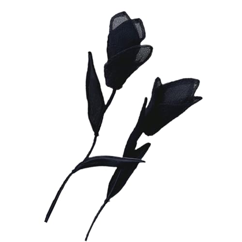 Stoff-Blumen-Applikation, handgefertigt, Kleider-Herstellung, Zubehör, 3D-Blumenaufnäher, Kleidungsdekoration, Aufnähapplikationen von RETUOLWAG