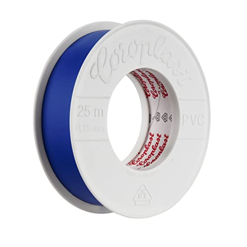 REV 0518213777 Isolierband, Klebeband 25m. Zum Isolieren von Kabeln. 25 x 0,15 mm, blau von REV