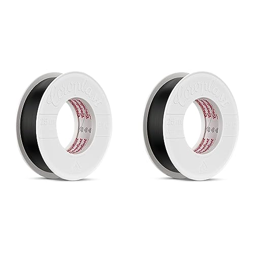 REV 0518216777 Isolierband, Klebeband 25m. Zum Isolieren von Kabeln. 25 x 0,15 mm, schwarz (Packung mit 2) von REV