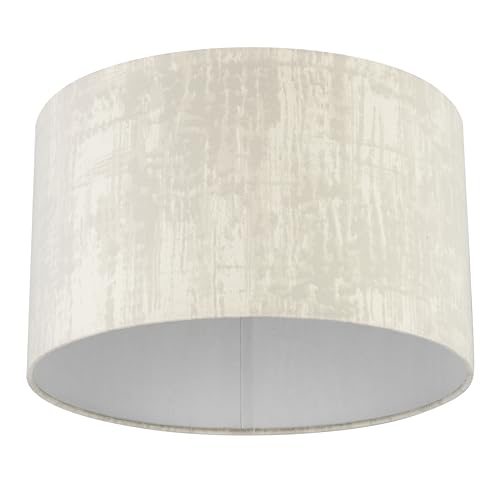 REV Lampenschirm rund im Vintage-Look aus hochwertiger Baumwolle Durchmesser 42cm - Ersatzlampenschirm für Hängelampe & Stehlampe, E27 Fassung, arktisweiß REV Lampenschirm rund im Vintage-Look aus hochwertiger Baumwolle Durchmesser 42cm - Ersatzlampenschirm für Hängelampe & Stehlampe, E27 Fassung, arktisweiß von REV