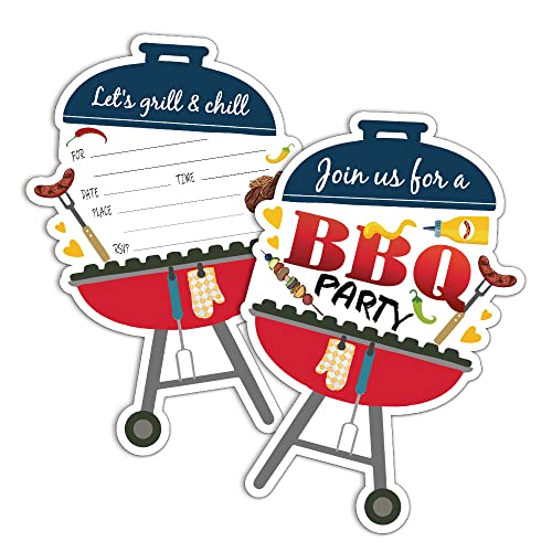 REWIDPARTY Einladungskarten für Grillparty, mit Umschlägen, 15 Stück, geformte Einladungskarten für Sommer, Picknick, Partyzubehör, Geburtstagsparty, Babyparty, Feier, Jugendliche, Erwachsene REWIDPARTY Einladungskarten für Grillparty, mit Umschlägen, 15 Stück, geformte Einladungskarten für Sommer, Picknick, Partyzubehör, Geburtstagsparty, Babyparty, Feier, Jugendliche, Erwachsene von REWIDPARTY