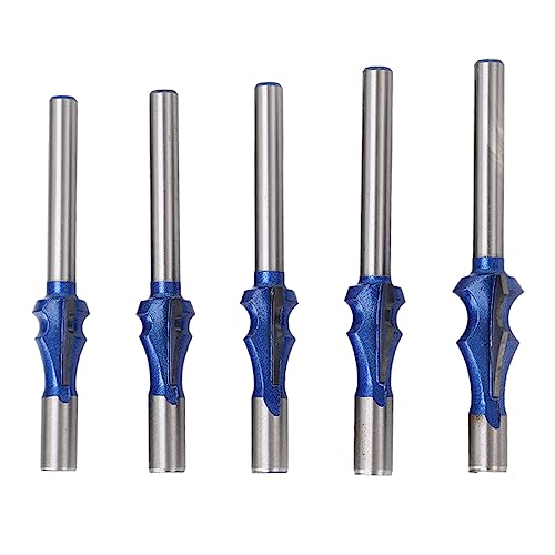 1 / 4 Shank Architectural Router Bit Set | 5 - Piece Nano Blue Coated Tungsten Steel Bits | Flush Trim / 3D Angle Cutting for Wood / MDF / Particle Board | Non - Backlash Design 1 / 4 Shank Architectural Router Bit Set | 5 - Piece Nano Blue Coated Tungsten Steel Bits | Flush Trim / 3D Angle Cutting for Wood / MDF / Particle Board | Non - Backlash Design von REXVTNS