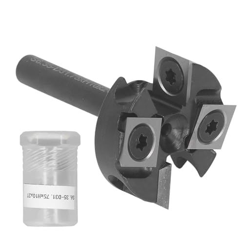 1 / 4in Shank Spoilboard Surfacing Router Bit | 2 & 2 Flute Design for Smooth Finish | High Carbon Steel Insert Bit for Woodworking / Plywood / Cabinets | 1 1 / 4in Cutting von REXVTNS