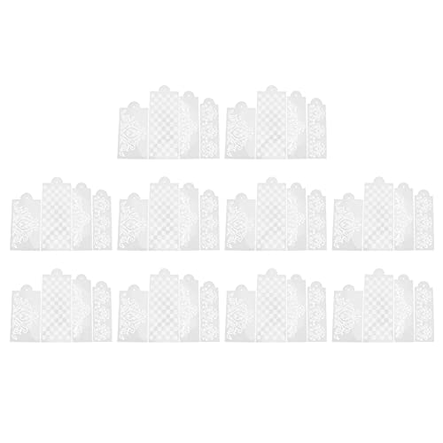 10 Kuchenspray -Schablonen einstellen | Food - Grad PVC Backformen für Kuchen/Mousse/Kaffee | Wiederverwendbare Prägewerkzeuge für Heim und Bäckerei | 40 PC -Dekorationskit 10 Kuchenspray -Schablonen einstellen | Food - Grad PVC Backformen für Kuchen/Mousse/Kaffee | Wiederverwendbare Prägewerkzeuge für Heim und Bäckerei | 40 PC -Dekorationskit von REXVTNS