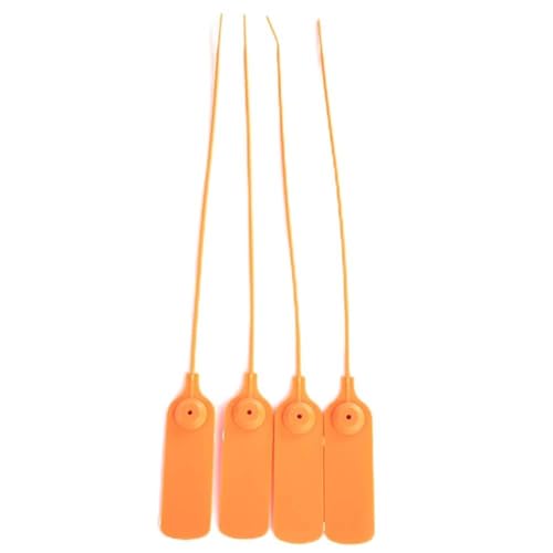 100Pcs 30cm Plastic Disposable Zip Ties | Self Locking Security Tags for Shoes/Bags/Clothes | Tamper Proof Steel Core Labels for Retail/Logistics/Airlines (Orange) von REXVTNS