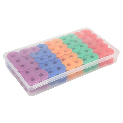 100Pcs Plastic Sewing Bobbins | Sturdy & Colorful for Cross - Stitch/Embroidery/DIY | Assorted Colors, Strong Material, Storage Box Included 100Pcs Plastic Sewing Bobbins | Sturdy & Colorful for Cross - Stitch/Embroidery/DIY | Assorted Colors, Strong Material, Storage Box Included von REXVTNS