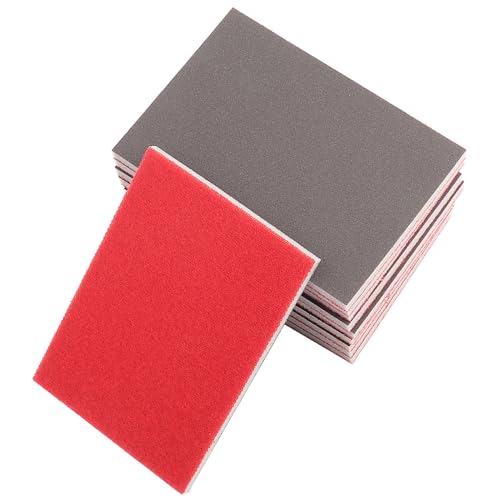 10PCS Square Sponge Sandpaper | 120/180 / 240 Grit Fine Polishing Paper | Adhesive Sanding Pads for Wood/Metal/Auto | Compatible Fasteners, 70x100mm (240#) von REXVTNS