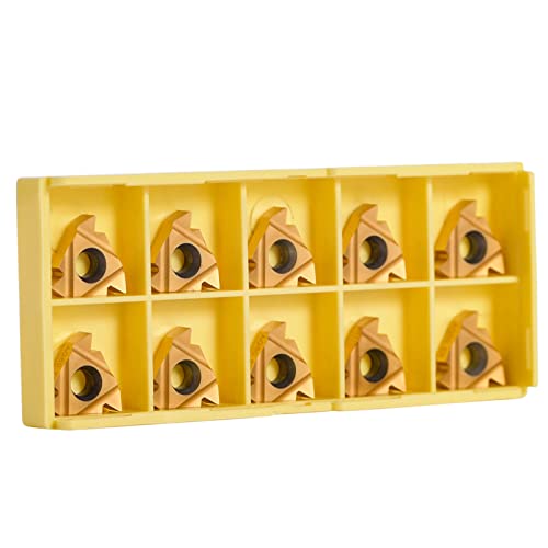 10pcs CNC -Carbid -Einsätze für Drehwerkzeuge | 16ER AG60 Cutter für Edelstahl/Gusseisen | Hohe Härte und Wärme tolerant 16x16mm Tipps | Beinhaltet Plastikspeichergehäuse 10pcs CNC -Carbid -Einsätze für Drehwerkzeuge | 16ER AG60 Cutter für Edelstahl/Gusseisen | Hohe Härte und Wärme tolerant 16x16mm Tipps | Beinhaltet Plastikspeichergehäuse von REXVTNS