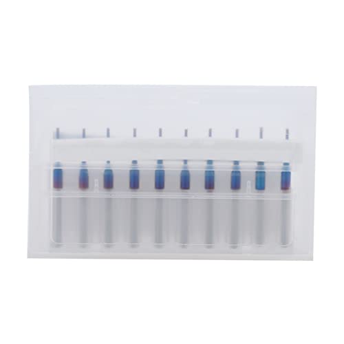 10pcs Carbide Router Schneidbits | Blue Corn End Mill Gravurbits für CNC/PCB/Maschinen | 3,175 mm Schaft, 1,0-1,4 mm Schnittdurchmesser | Hohe Effizienz und Leistung (1.0mm) von REXVTNS