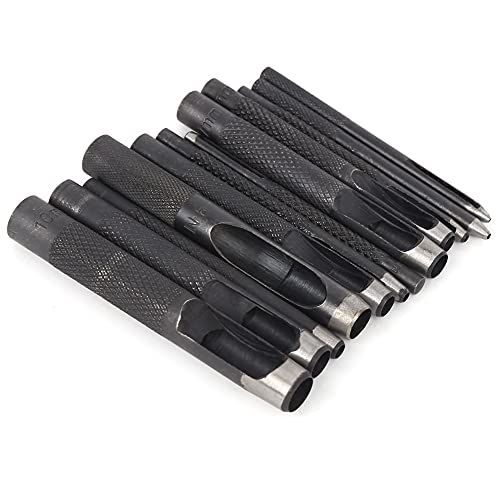 12PCS Leather Hole Punch Set | Hollow Hole Puncher for DIY Craft/Leather Working | Steel Punching Tool with Flat Bottom & Chip Flute Design 12PCS Leather Hole Punch Set | Hollow Hole Puncher for DIY Craft/Leather Working | Steel Punching Tool with Flat Bottom & Chip Flute Design von REXVTNS