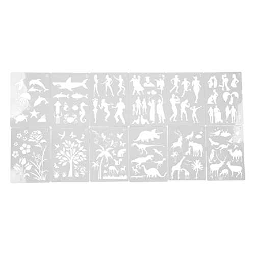 12Pcs Standard Paint Stencils | Characters/Animals/Plants Patterns | PET Plastic Material | DIY Crafts/Youth Art Projects/Home Decor | Reusable & Sturdy 12Pcs Standard Paint Stencils | Characters/Animals/Plants Patterns | PET Plastic Material | DIY Crafts/Youth Art Projects/Home Decor | Reusable & Sturdy von REXVTNS