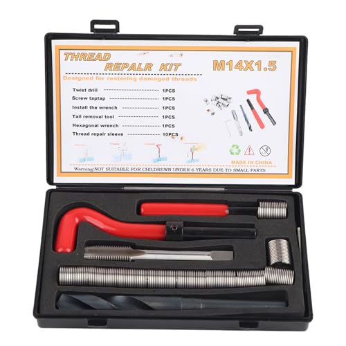 15 PCS M14X1.5 Edelstahl -Fadenreparatur -Kit | Weibliche Gewindeeinsätze für Aluminiumlegierung/Automobilteile/Injektionsbildmaschinen | Beinhaltet Bohr-, Tap- und 15 PCS M14X1.5 Edelstahl -Fadenreparatur -Kit | Weibliche Gewindeeinsätze für Aluminiumlegierung/Automobilteile/Injektionsbildmaschinen | Beinhaltet Bohr-, Tap- und von REXVTNS
