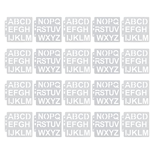 20Pcs Painting Stencil Templates | Hollow Letter Patterns for Stippling & Drawing | Reusable PET Mouldboard for Crafts/Scrapbooking/Wall Art | 5.5 x 5in Size 20Pcs Painting Stencil Templates | Hollow Letter Patterns for Stippling & Drawing | Reusable PET Mouldboard for Crafts/Scrapbooking/Wall Art | 5.5 x 5in Size von REXVTNS
