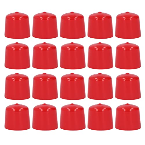 20pcs Red PVC -Schutzabdeckungen | High - Performance & Flame Resparedant | Elastische Endkappen für Schraubengewinde/Rohre/Hydraulikfugen | Leicht und robust (20mm) von REXVTNS