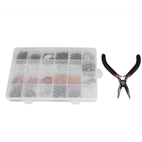 24 Grid Mixed Steel Jump Rings & Earring Hooks | DIY Jewelry Findings Set Kit for Necklaces/Bracelets/Earrings | Long - lasting Steel, 351g with Pliers 24 Grid Mixed Steel Jump Rings & Earring Hooks | DIY Jewelry Findings Set Kit for Necklaces/Bracelets/Earrings | Long - lasting Steel, 351g with Pliers von REXVTNS