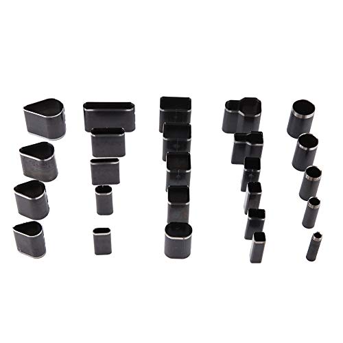 25pcs Leather Hole Punch Set | Alloy Steel Multi - Shape Cutter for DIY Craft/Belts/Phone Cases | 25 Shapes Including Rectangle, Square, Round | Strong & - Proof 25pcs Leather Hole Punch Set | Alloy Steel Multi - Shape Cutter for DIY Craft/Belts/Phone Cases | 25 Shapes Including Rectangle, Square, Round | Strong & - Proof von REXVTNS