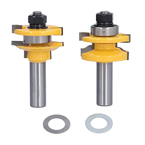 2Pcs 1 / 2in Shank Router Bit Set | Carbon Steel Milling Cutter for Woodworking / Cabinets / Doors | Reduced - Backlash Design with Alloy Cutter Head & 2 Gaskets 2Pcs 1 / 2in Shank Router Bit Set | Carbon Steel Milling Cutter for Woodworking / Cabinets / Doors | Reduced - Backlash Design with Alloy Cutter Head & 2 Gaskets von REXVTNS
