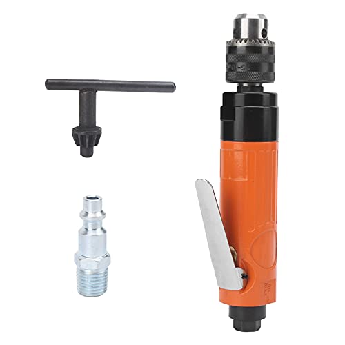 3/8in gerade pneumatischer Bohrer | Legierterstahl pneumatischer Schraubendreher & Bohrmaschine | 1200 U/min mit Reduktionsgetriebe zum Schleifen/Bohrungen/Debring | KP - (American Style) von REXVTNS