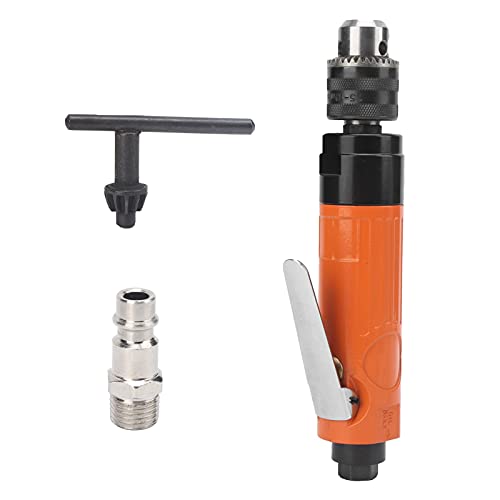3/8in gerade pneumatischer Bohrer | Legierterstahl pneumatischer Schraubendreher & Bohrmaschine | 1200 U/min mit Reduktionsgetriebe zum Schleifen/Bohrungen/Debring | KP - (European Style) von REXVTNS