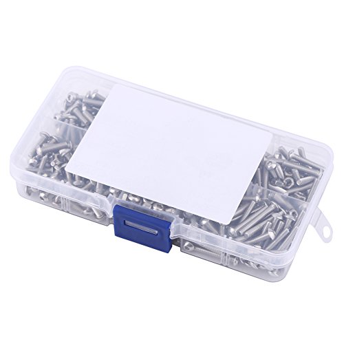 304 Stainless Steel M3 Screws & Nuts Assortment Kit | 300pcs Button Head Hex Socket Set | Protective Fasteners for Home/Office/Machinery | 6 Sizes in Storage Box 304 Stainless Steel M3 Screws & Nuts Assortment Kit | 300pcs Button Head Hex Socket Set | Protective Fasteners for Home/Office/Machinery | 6 Sizes in Storage Box von REXVTNS
