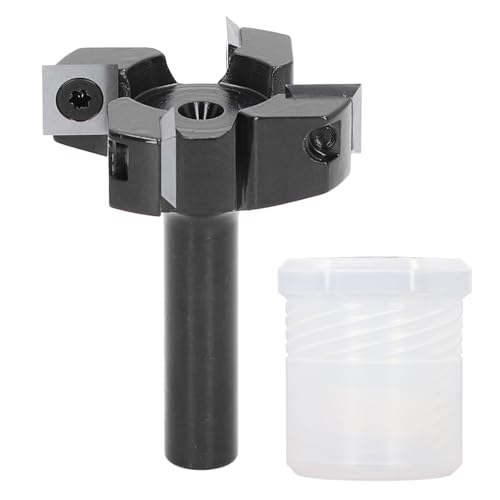 4 - Flügelverstößen -Router -Bit | 2 -Zoll -Plattenabflachungsbit | 12mm Schaft für CNC / Benchtop -Router | Hoher Kohlenstoffstahl & Carbid von REXVTNS