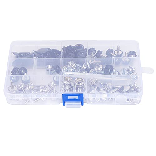 40 Set Snap Fastener Kit | 10mm & 15mm Black/White Iron Screws | Marine Canvas/Tent Repair Tool | Tapping Fasteners for Clothing/Awning/Home Decor 40 Set Snap Fastener Kit | 10mm & 15mm Black/White Iron Screws | Marine Canvas/Tent Repair Tool | Tapping Fasteners for Clothing/Awning/Home Decor von REXVTNS