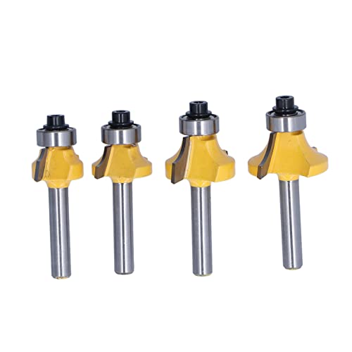 4Pcs Router Bit Set 1 / 4in Shank | Round Over & Flush Trim for Woodworking | Carbon Steel with Alloy Cutter Head / DIY Projects / Plywood & Hardwood 4Pcs Router Bit Set 1 / 4in Shank | Round Over & Flush Trim for Woodworking | Carbon Steel with Alloy Cutter Head / DIY Projects / Plywood & Hardwood von REXVTNS