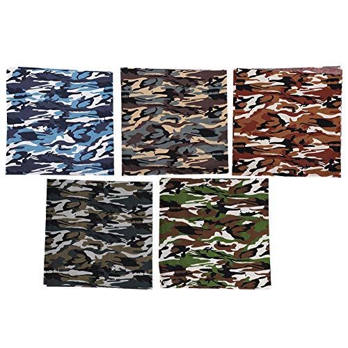 5pcs Baumwoll -Tarngewebe | 48x48cm DIY -Nähwerk | Weicher Poplin für Patch - Arbeit/Kissen/Jugendhandwerk | 5 Farben, Haut - freundlich von REXVTNS