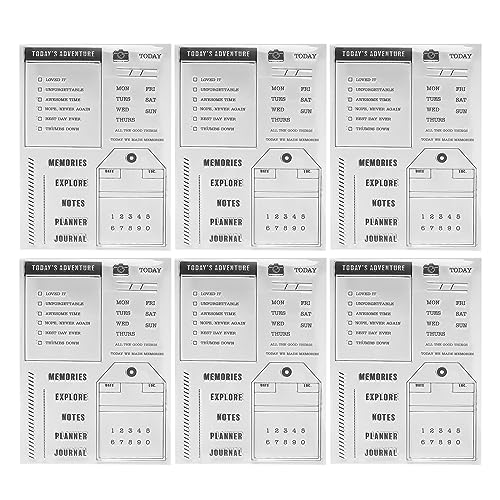 6PCS Clear Stamp Decorative Stamps for Card Making | DIY Scrapbooking/Album/Paper Crafts | TPR Material with Clear Printing | Reusable & Easy to Use (T1993) von REXVTNS