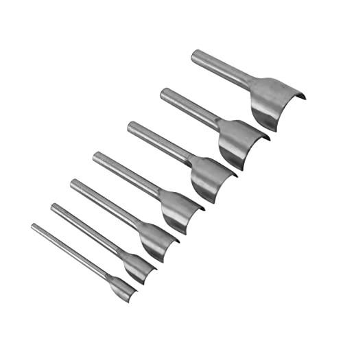 7PCS Half - Round Leather Punch Set (10-40mm) | Sturdy Steel Belt End Cutter for DIY Crafting | Hole Puncher for Wallets/Belts/Watchbands | Size Marked Handles von REXVTNS