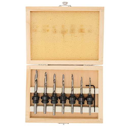 7Pcs Countersink Drill Bits Set | High Carbon Steel Woodworking Tools | Hex Wrench Included | For Wood/Fiberboard/PVC | M3 - M6 Shank Diameters 7Pcs Countersink Drill Bits Set | High Carbon Steel Woodworking Tools | Hex Wrench Included | For Wood/Fiberboard/PVC | M3 - M6 Shank Diameters von REXVTNS