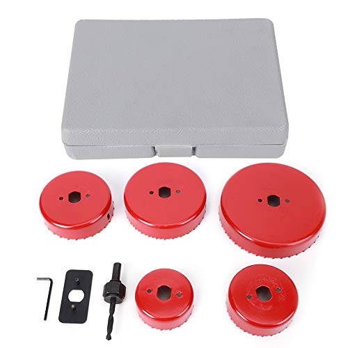 9PCs Hole Saw Cutter Drill Bit Set | Strong 50# Steel for Wood/PVC Pipes/Gypsum Board | Curved Design for Straight Drilling | Includes Connecting Rod & Wrench 9PCs Hole Saw Cutter Drill Bit Set | Strong 50# Steel for Wood/PVC Pipes/Gypsum Board | Curved Design for Straight Drilling | Includes Connecting Rod & Wrench von REXVTNS