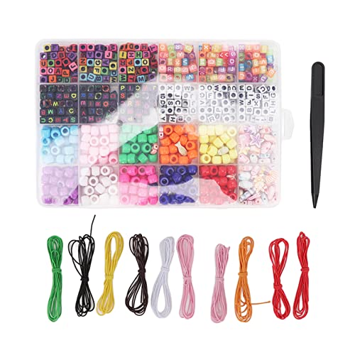 Acrylbriefperlen | 900 einzigartige Perlen mit elastischer Schnur | DIY -Armband/Halsketten -Kit | Nicht - Fade Color & Sturdy | Gegenwart für Angehörige Acrylbriefperlen | 900 einzigartige Perlen mit elastischer Schnur | DIY -Armband/Halsketten -Kit | Nicht - Fade Color & Sturdy | Gegenwart für Angehörige von REXVTNS