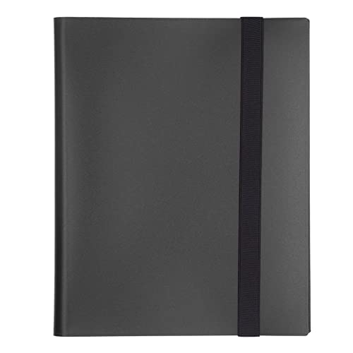 Card Binder 20 Pages | 9 Pocket Large Capacity Storage Album for Game Cards/Photos | 360 Cards, PVC - Safe & Non - Acidic | Colored Cover Sturdy PP Material (Black 20 pages) von REXVTNS