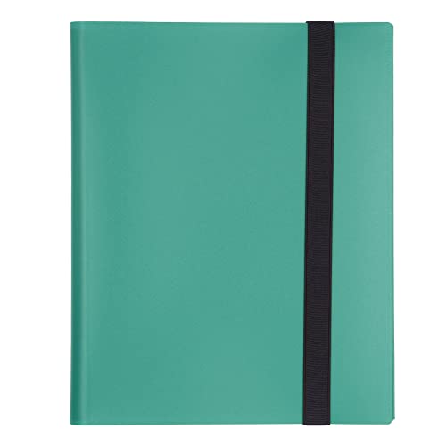 Card Binder 20 Pages | 9 Pocket Large Capacity Storage Album for Game Cards/Photos | 360 Cards, PVC - Safe & Non - Acidic | Colored Cover Sturdy PP Material (Green 20 pages) von REXVTNS