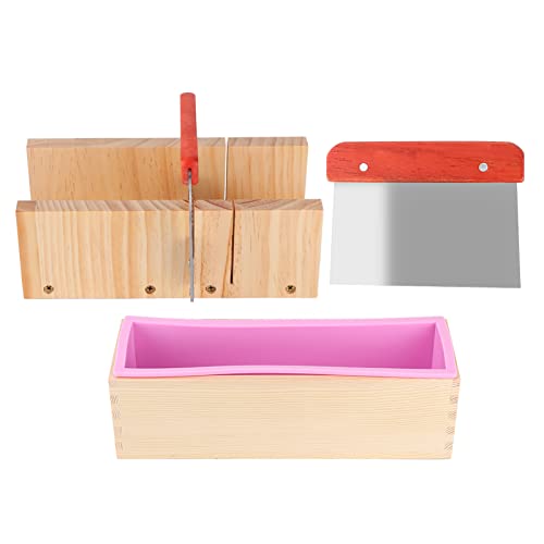 DIY Soap Form 1200ml | Reusable Pink Silicone Loaf Form with Scale Set & Soap Cutter | Wooden Soap Making Kit for Beginners/Experts | Oven & Dishwasher Safe DIY Soap Form 1200ml | Reusable Pink Silicone Loaf Form with Scale Set & Soap Cutter | Wooden Soap Making Kit for Beginners/Experts | Oven & Dishwasher Safe von REXVTNS