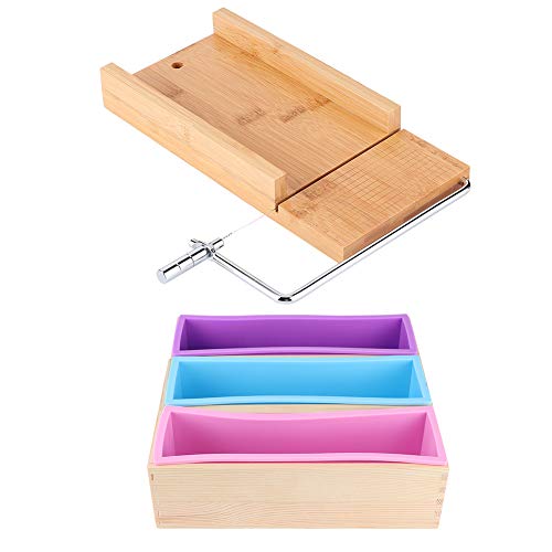 DIY Soap Making Form Wooden Box Set | 1200ml Silicone Form with Scale Cutter | Reusable Kitchen Tool for Soap/Cake/Chocolate | 3 Colors, 16 Accessories DIY Soap Making Form Wooden Box Set | 1200ml Silicone Form with Scale Cutter | Reusable Kitchen Tool for Soap/Cake/Chocolate | 3 Colors, 16 Accessories von REXVTNS